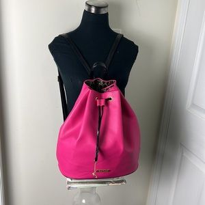 Juicy Couture Barbiecore Pink Drawstring City Tour Backpack